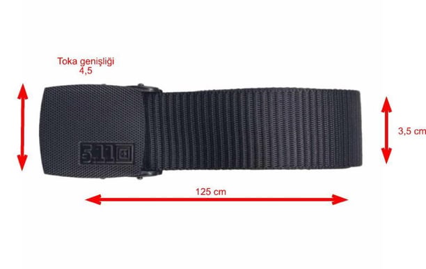 5.11 Tactical Palaska Metal Toka- 5.11 Tactical Kemer Palaska (SİYAH)