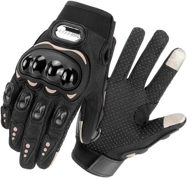Biker Tam Parmak Korumalı ve Nefes Alabilen Telefon Uyumlu Motosiklet & Bisiklet Eldiveni Pro (SİYAH-2XL)