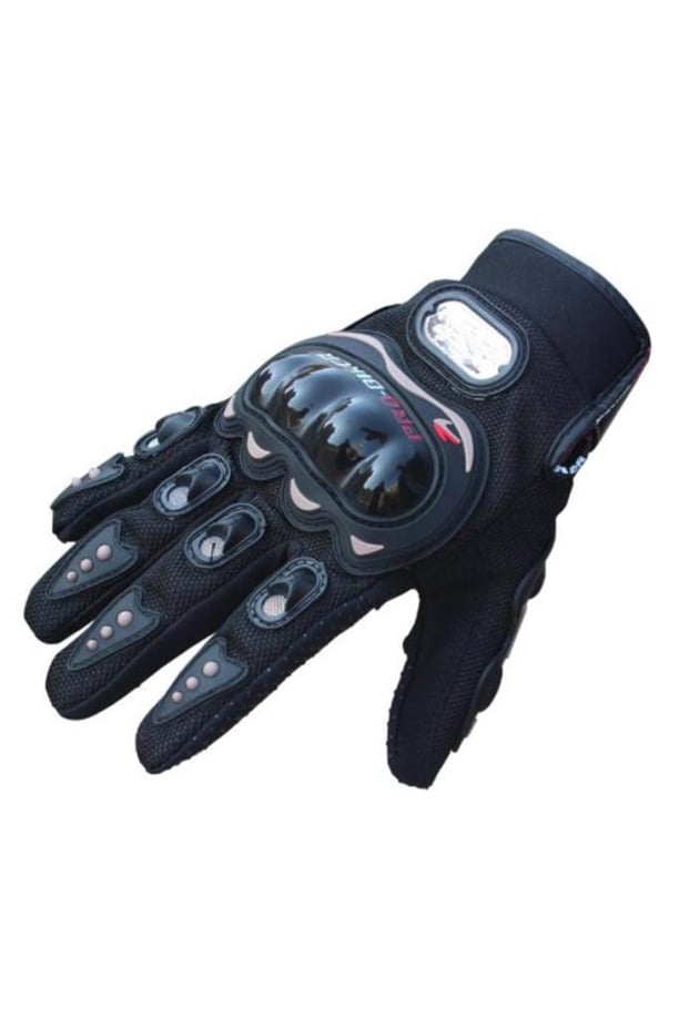 Biker Tam Parmak Korumalı ve Nefes Alabilen Telefon Uyumlu Motosiklet & Bisiklet Eldiveni Pro (SİYAH-XL)