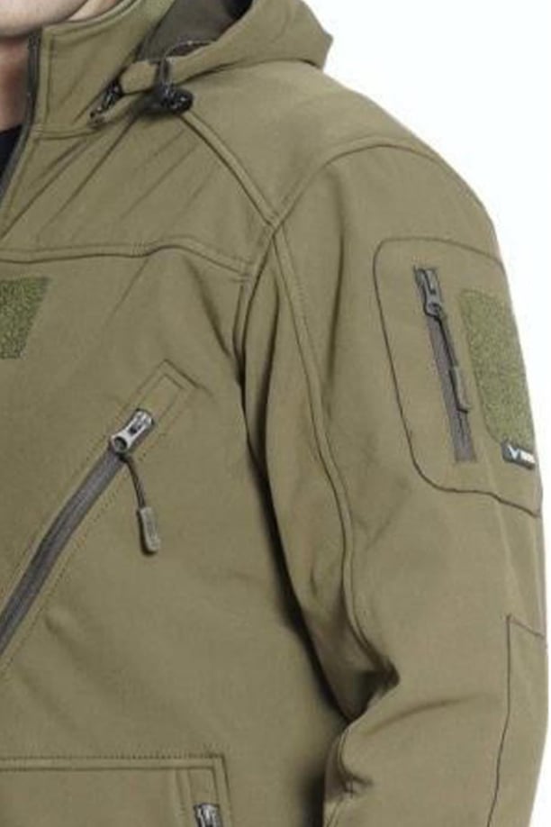 Military Tactical Softshell Fleece Jacket with Cross Pockets