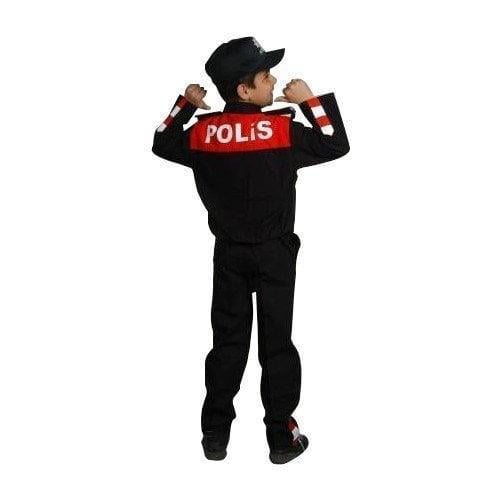 Kız&Erkek Çocuk Polis Kıyafeti (Şapka, Gömlek, Pantolon Takımı) Yeni Model (KIRMIZI-8)