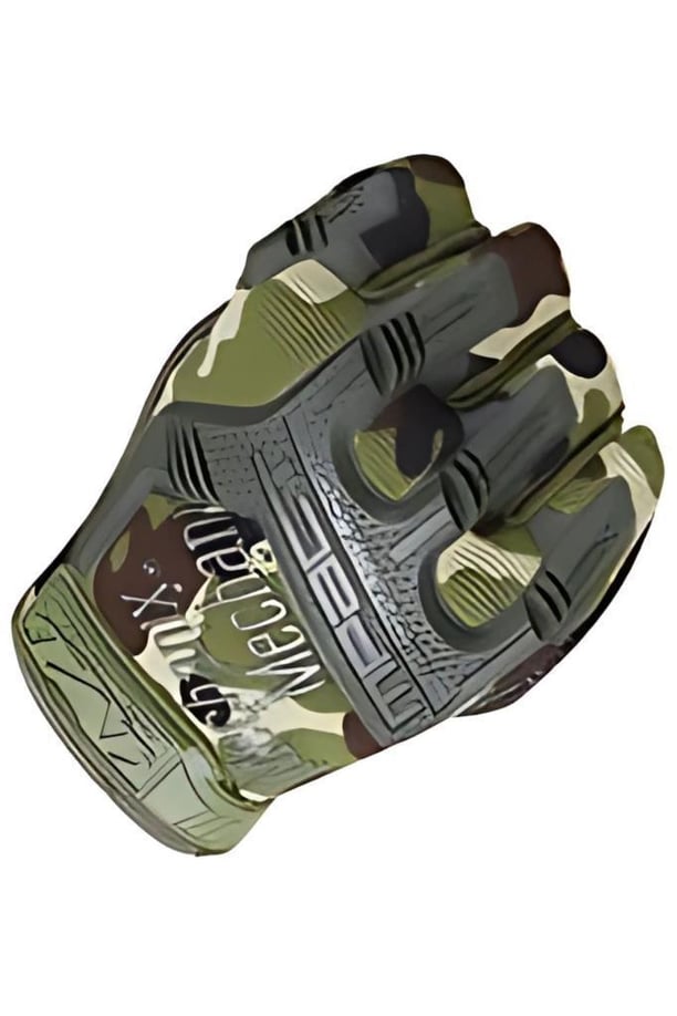 Mechanix Yarım Parmak Eldiven- Taktik Destekli Kadın&Erkek unisex Eldiven (KAMUFLAJ-XL)