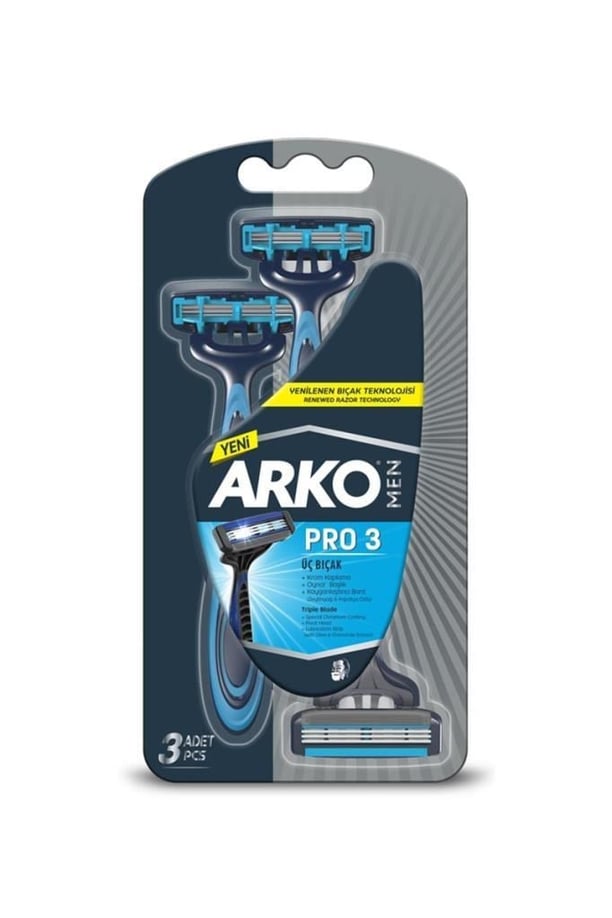 Men T3 Pro 3 Bıçaklı Tıraş Bıçağı 3'lü & Cool Tıraş Köpüğü 200 Ml Avantaj Paket