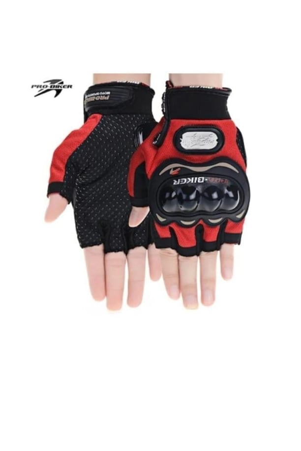 PRO BIKER DARBELİ YARIM PARMAK BEDENLİ (KIRMIZI-2XL)