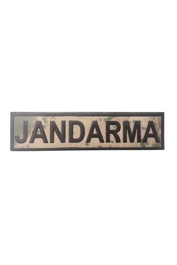 PVC Jandarma Eğitim TPU Arkası Cırtlı Soy İsim Yazdırılabilir İsimlik 1 Adet