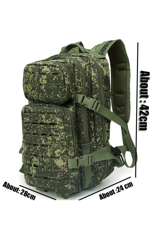 Single Sword 30 Litre Lazer Kesimli Taktik Sırt Çantası (WOODLAND)