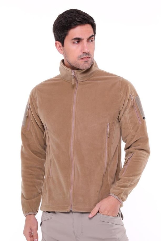 Single Sword Askeri ve Outdoor Erkek&Kadın Taktik Polar Mont-Hırka-Ceket (BEJ-3XL)