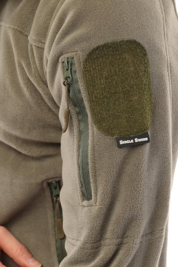 Single Sword Askeri ve Outdoor Erkek&Kadın Taktik Polar Mont-Hırka-Ceket (SİYAH-2XL)