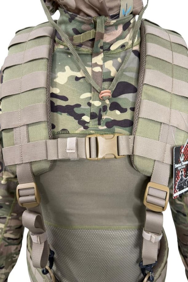 Single Sword Askılı Molle Kemer Açık Hücum Yeleği (BEJ)