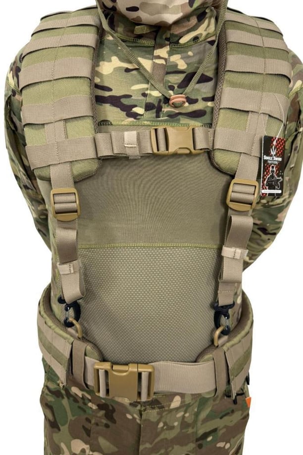 Single Sword Askılı Molle Kemer Açık Hücum Yeleği (BEJ)