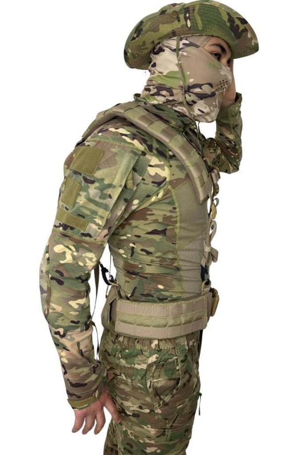 Single Sword Askılı Molle Kemer Açık Hücum Yeleği (BEJ)