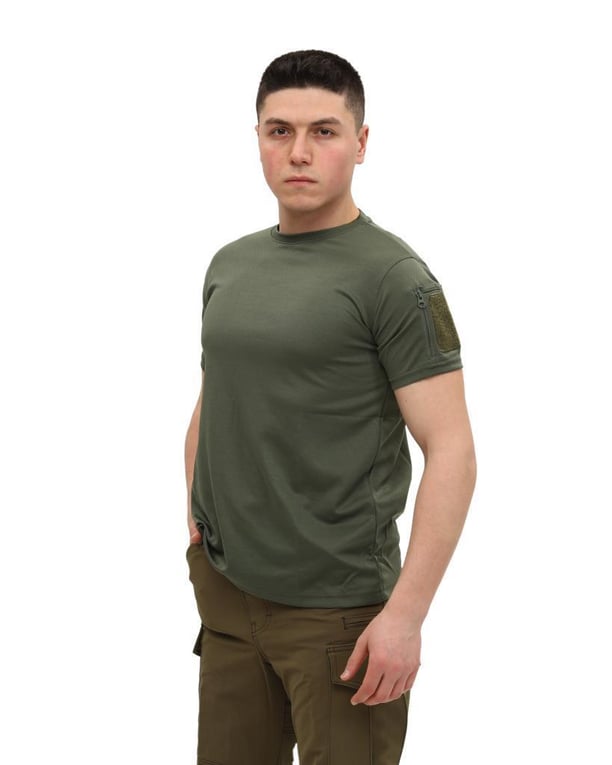 Single Sword Bisiklet Yaka Kısa Kol Taktik T-shirt (HAKİ-2XL)
