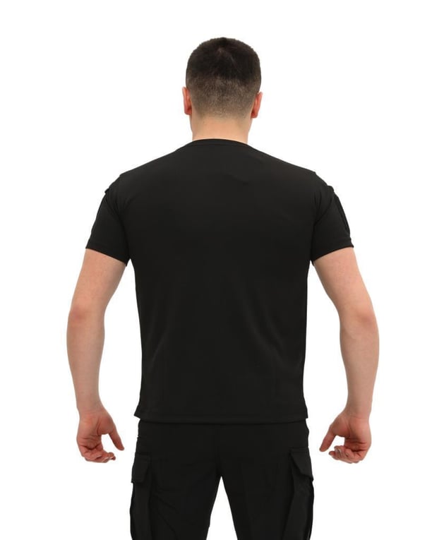 Single Sword Bisiklet Yaka Kısa Kol Taktik T-shirt (SİYAH-M)