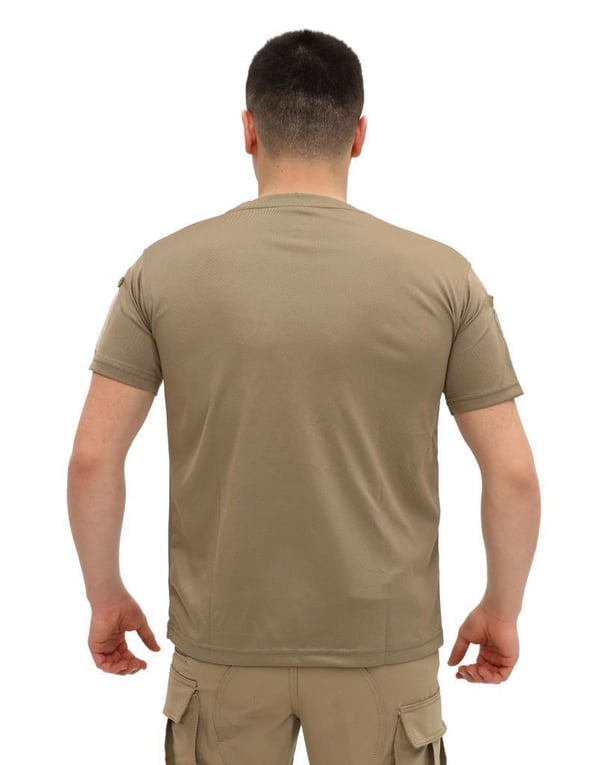 Single Sword Bisiklet Yaka Kısa Kol Taktik T-shirt (BEJ-S)