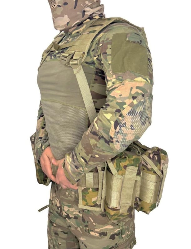 Single Sword Çeçen Yeleği Arkası Fileli Kod-1 (MULTİCAM)