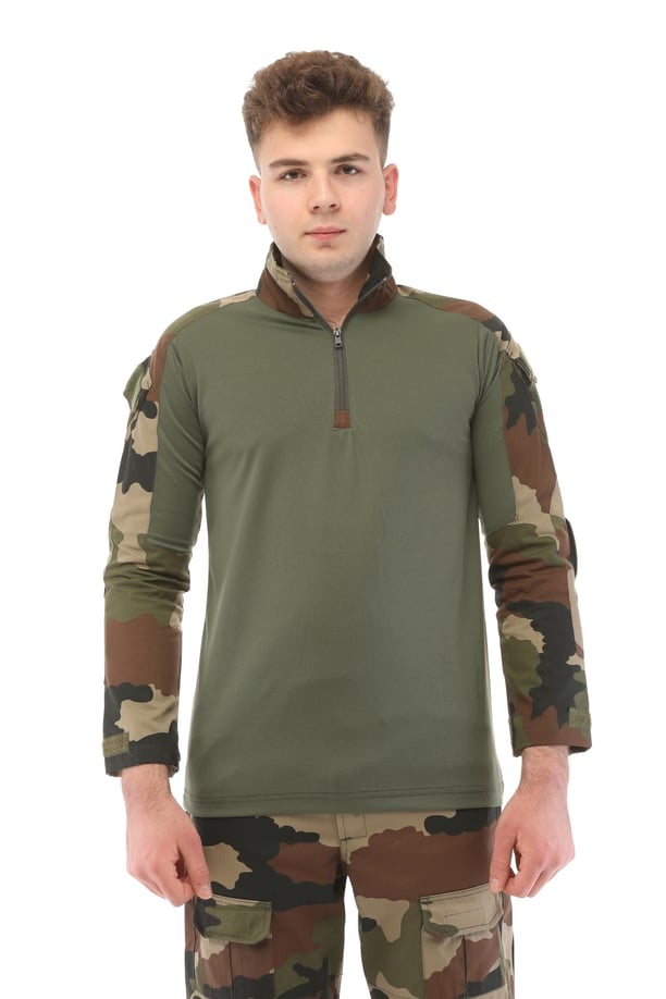 Single Sword Dirsek Detaylı Polo Yaka Kadın&Erkek Combat T-shirt
