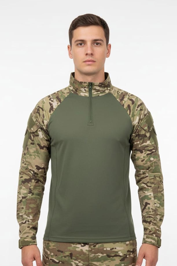 Single Sword Dirsek Detaylı Polo Yaka Kadın&Erkek Combat T-shirt
