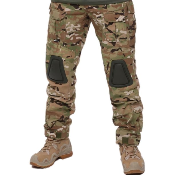 Single Sword Dizlikli Kamuflaj Taktik Erkek&Kadın Outdoor Kargo Pantolon (MULTİCAM-3XL)