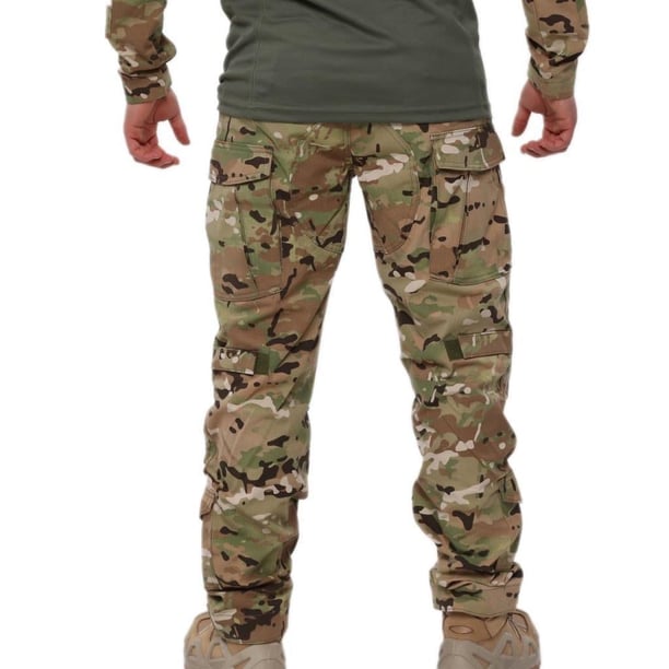 Single Sword Dizlikli Kamuflaj Taktik Erkek&Kadın Outdoor Kargo Pantolon (MULTİCAM-2XL)