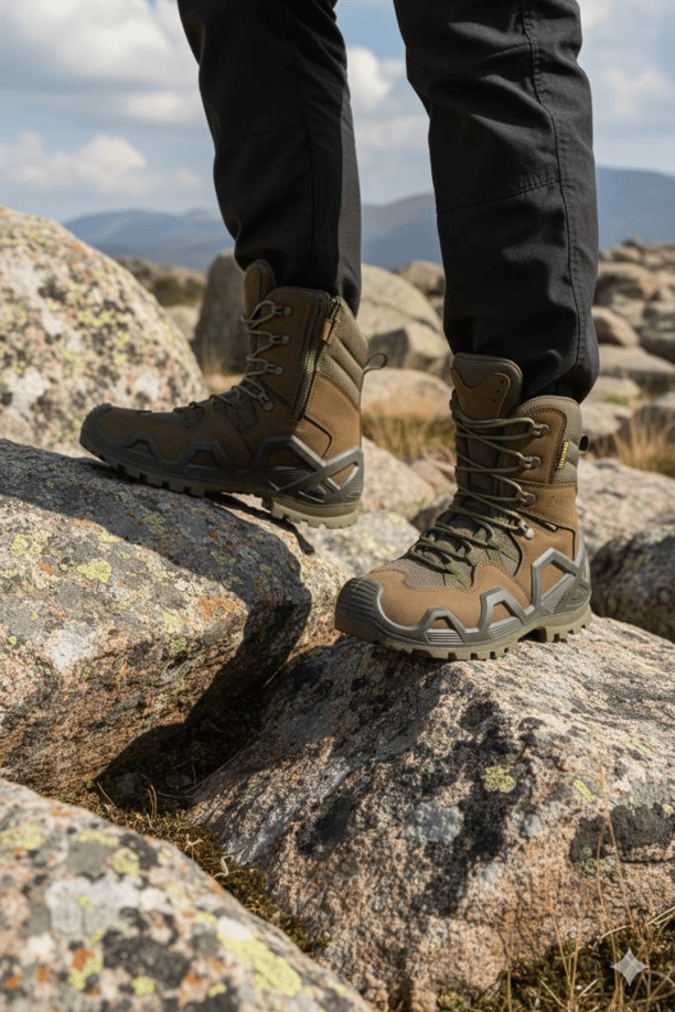 Single Sword Fermuarlı Outdoor Kadın&Erkek Taktik Askeri Bot ve Postal 4 Mevsim SS602 (HAKİ-42)