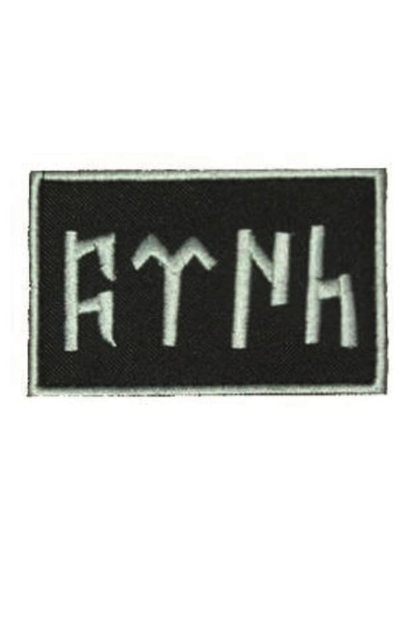 Single Sword Göktürkçe TÜRK Yazılı  Ay Yıldız Nakış Patch - Cırtlı Peç