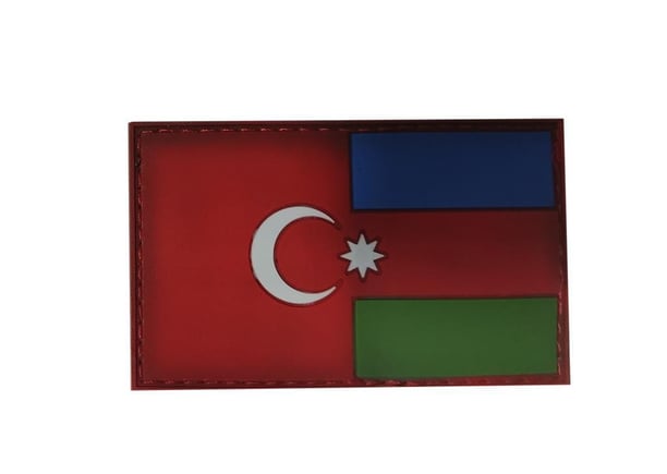 Single Sword İki Devlet Tek Millet Nakış Bayrak