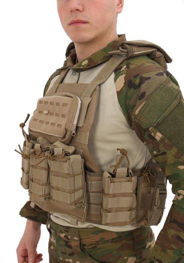 Single Sword Kasırga Tactical Balistik Plaka Takılabilen Açık Cepli Hücum Yeleği (BEJ)