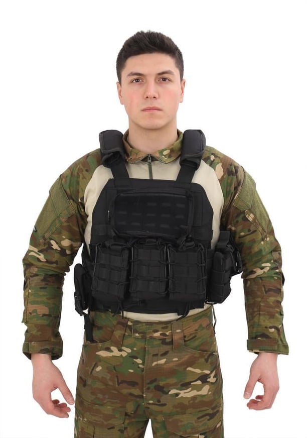 Single Sword Kasırga Tactical Balistik Plaka Takılabilen Açık Cepli Hücum Yeleği (SİYAH)