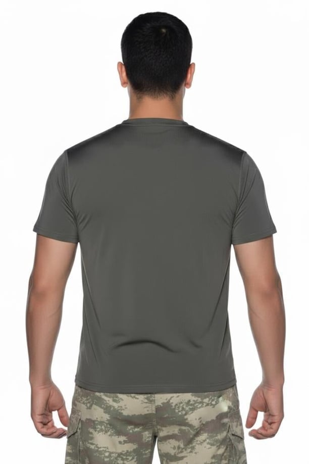 Single Sword Kısa Kol Microfiber T-Shirt Askeri ve Outdoor Microfiber Üst İçlik Fanila Tişört (HAKİ-XL)
