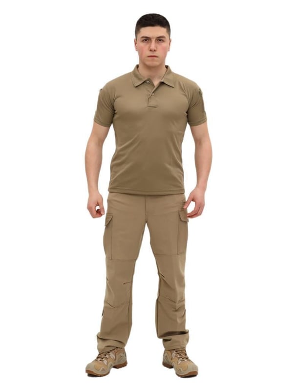 Single Sword Kısa Kollu Taktik  Polo Yaka Tişört (BEJ-4XL)