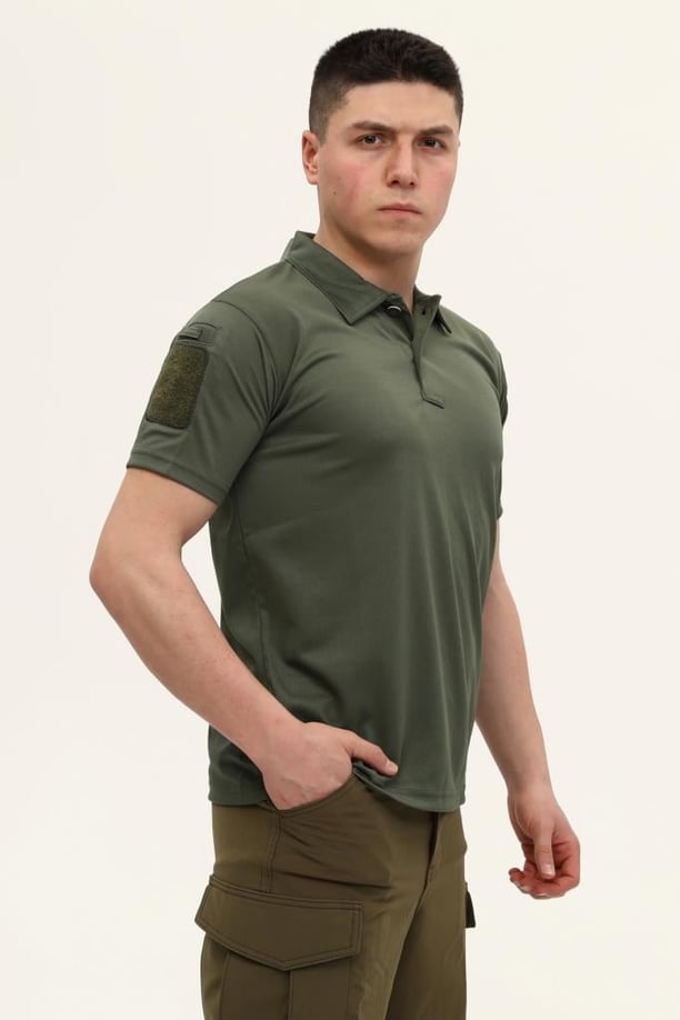 Single Sword Kısa Kollu Taktik  Polo Yaka Tişört (HAKİ-2XL)