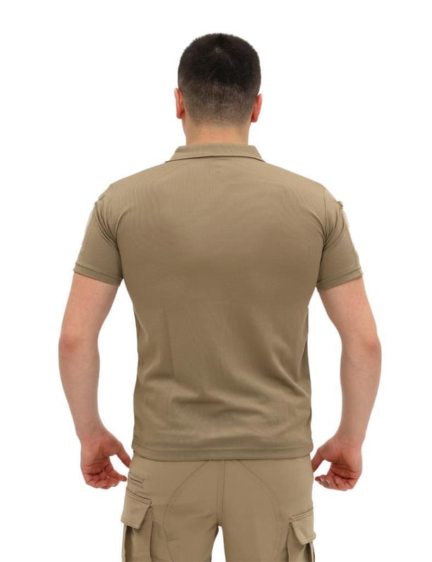 Single Sword Kısa Kollu Taktik  Polo Yaka Tişört (BEJ-3XL)