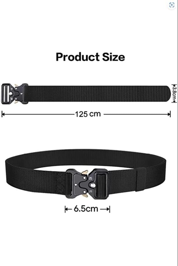 Single Sword Kobra Kemer 125 Cm X 3.8 Cm - Taktik Outdoor ve Koruma Pantolon Kemeri (SİYAH)
