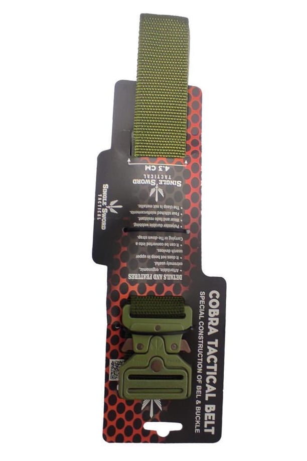 Single Sword Kobra Kemer - Taktik Outdoor ve Koruma Pantolon Kemeri Yerli (HAKİ-115 CM)