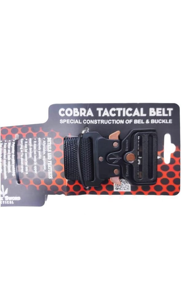Single Sword Kobra Kemer - Taktik Outdoor ve Koruma Pantolon Kemeri Yerli (SİYAH-135 CM)