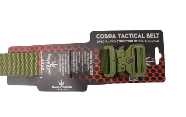 Single Sword Kobra Kemer - Taktik Outdoor ve Koruma Pantolon Kemeri Yerli (HAKİ-135 CM)