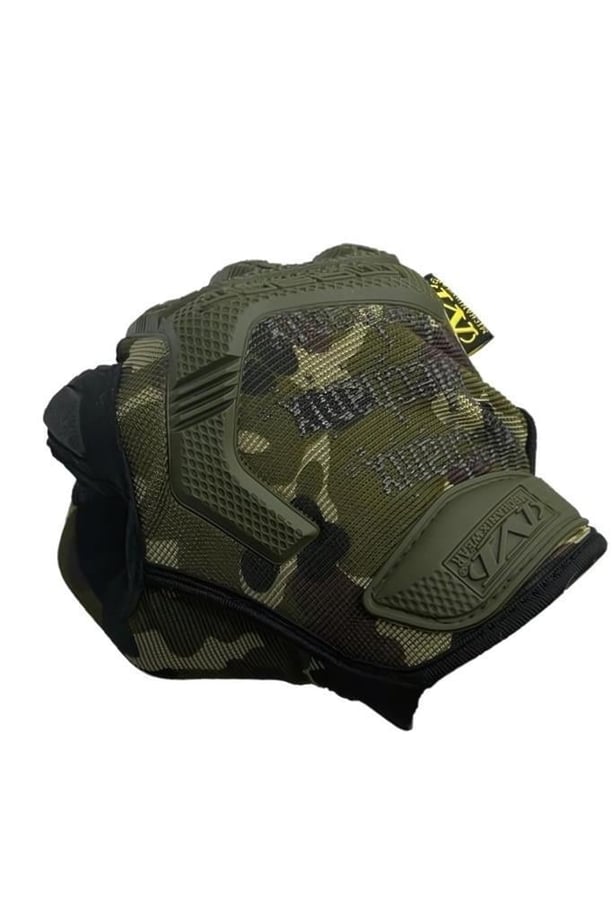 Single Sword Mechanix Tam Parmak Taktik Eldiven, Darbe Emici İş Eldiveni, Dokunmatik Özellikli Motosiklet&Spor Eldiveni, Unisex (KAMUFLAJ-L)