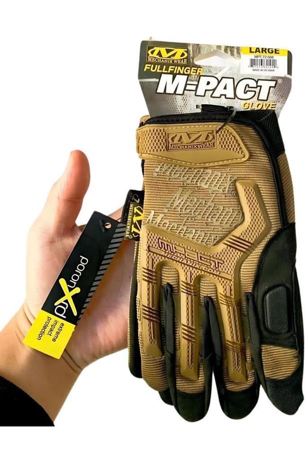 Single Sword Mechanix Tam Parmak Taktik Eldiven, Darbe Emici İş Eldiveni, Dokunmatik Özellikli Motosiklet&Spor Eldiveni, Unisex (BEJ-2XL)