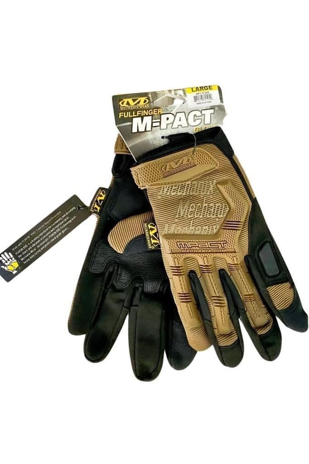 Single Sword Mechanix Tam Parmak Taktik Eldiven, Darbe Emici İş Eldiveni, Dokunmatik Özellikli Motosiklet&Spor Eldiveni, Unisex (BEJ-M)