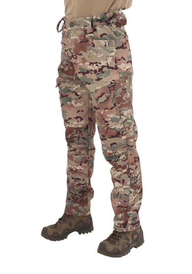 Single Sword Outdoor Softshell Su Geçirmez Erkek&Kadın Kışlık Kayak Pantolonu (MULTİCAM-3XL)