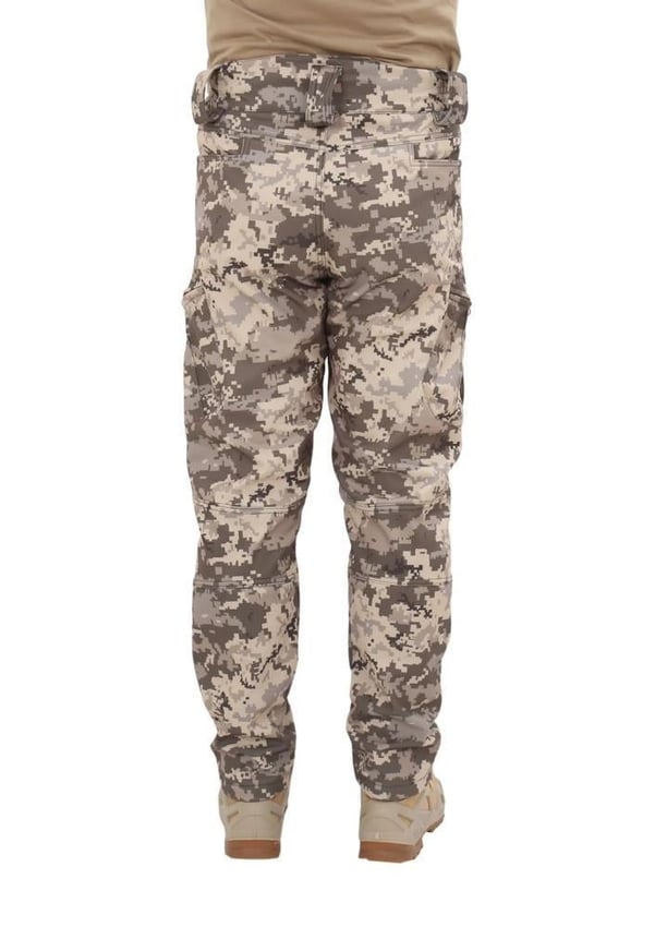 Single Sword Outdoor Softshell Su&Rüzgar  Geçirmez Taktik Erkek Pantolon (İçi Polarlı) (PİKSEL-S)