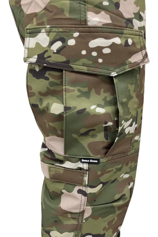 Single Sword Outdoor Taktik&Trekking Likralı Erkek&Kadın Pantolon (MULTİCAM-S)