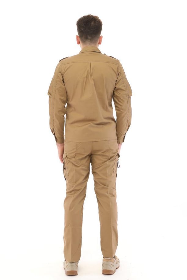 Single Sword Outdoor Unisex Kışlık Gömlek&Pantolon Alt Üst Takım (BEJ-S)