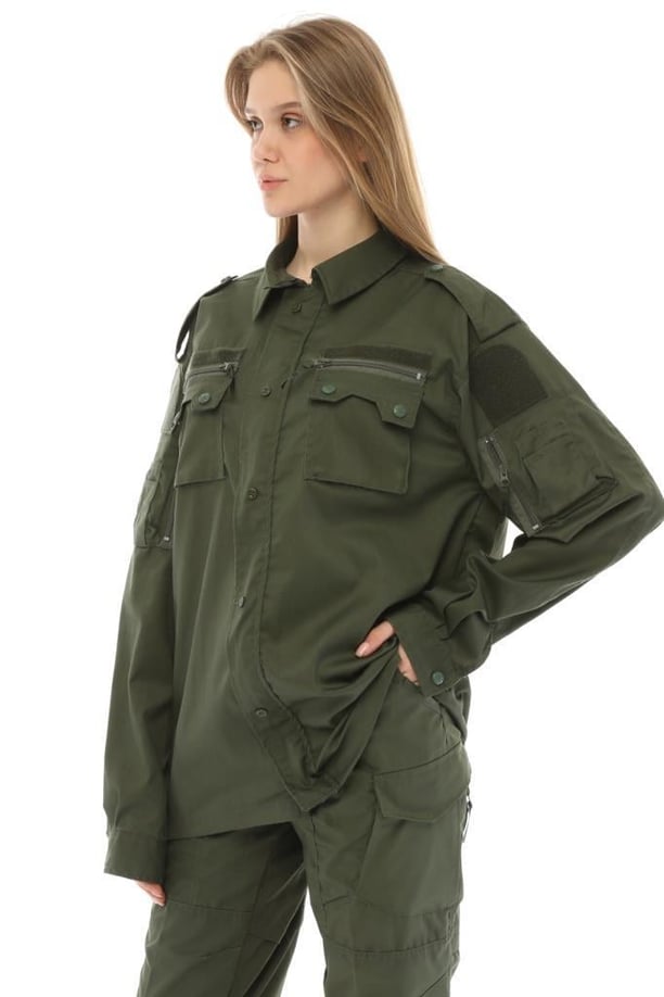 Single Sword Outdoor Unisex Kışlık Gömlek&Pantolon Alt Üst Takım (HAKİ-2XL)