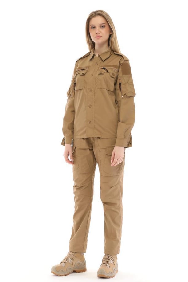Single Sword Outdoor Unisex Kışlık Gömlek&Pantolon Alt Üst Takım (BEJ-4XL)