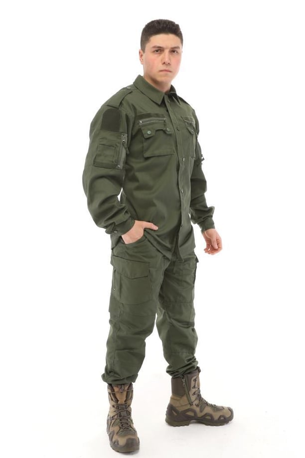 Single Sword Outdoor Unisex Kışlık Gömlek&Pantolon Alt Üst Takım (HAKİ-2XL)