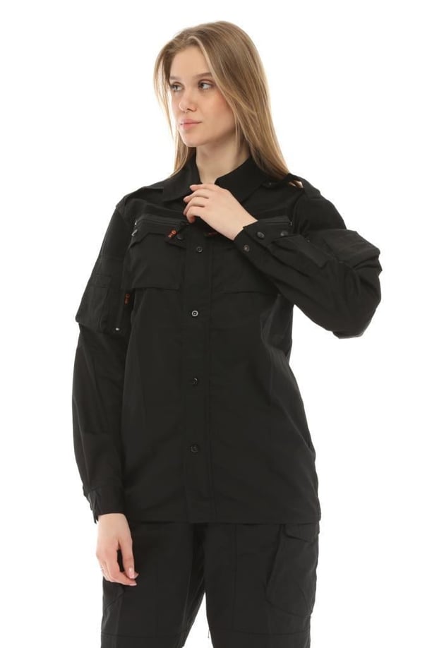 Single Sword Outdoor Unisex Kışlık Gömlek&Pantolon Alt Üst Takım (SİYAH-2XL)
