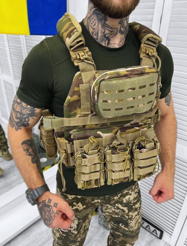 Single Sword Pratik Tak Çıkar Özellikli Tokalı Kod-7 Yan Korumalı Akrep Hücum Yeleği (MULTİCAM)