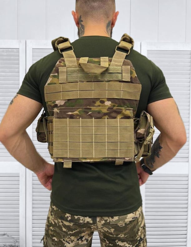 Single Sword Pratik Tak Çıkar Özellikli Tokalı Kod-7 Yan Korumalı Akrep Hücum Yeleği (MULTİCAM)