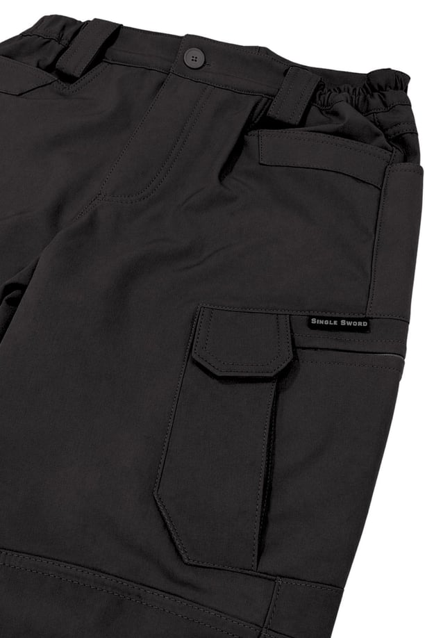 Single Sword Rüzgar Geçirmez Softshell Pantolon (SİYAH-XS)